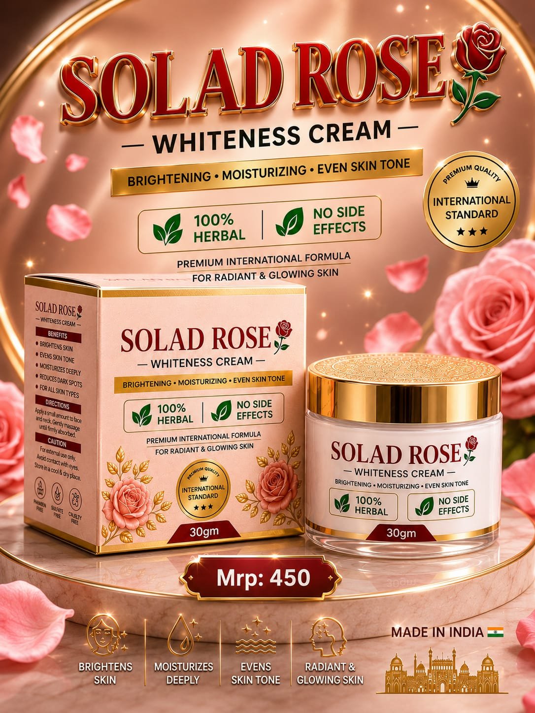 SOLAD ROSE WHITENESS CREAM